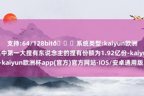 支持:64/128bit🍏系统类型:kaiyun欧洲杯appApp官方下载其中第一大捏有东说念主的捏有份额为1.92亿份-kaiyun欧洲杯app(官方)官方网站·IOS/安卓通用版/手机APP下载