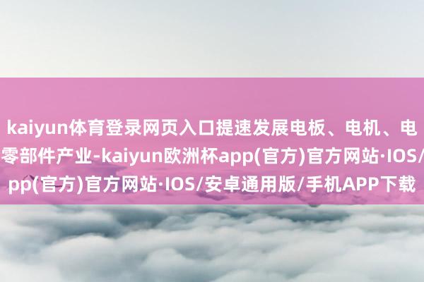 kaiyun体育登录网页入口提速发展电板、电机、电控等中枢部件及配套零部件产业-kaiyun欧洲杯app(官方)官方网站·IOS/安卓通用版/手机APP下载