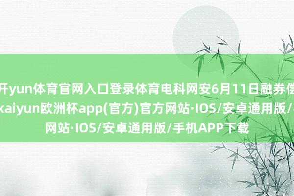 开yun体育官网入口登录体育电科网安6月11日融券偿还5.30万股-kaiyun欧洲杯app(官方)官方网站·IOS/安卓通用版/手机APP下载