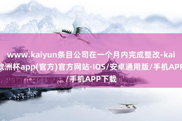 www.kaiyun条目公司在一个月内完成整改-kaiyun欧洲杯app(官方)官方网站·IOS/安卓通用版/手机APP下载